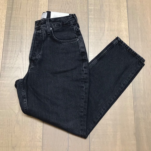 Everlane Jeans Womens 27 Black Curvy 90s Cheeky High Rise Straight Button Fly - Picture 3 of 14